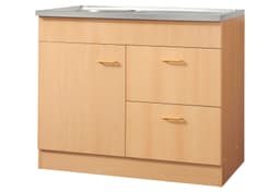 KOCHSTATION Spülenschrank KS-Elster Breite 100 cm | Holztöne