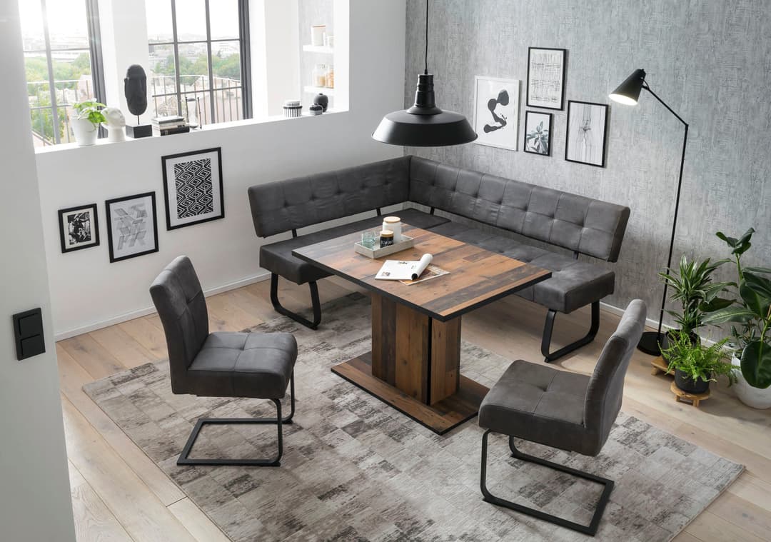 HELA Eckbank LUISE Polsterbank Esszimmer | Grau