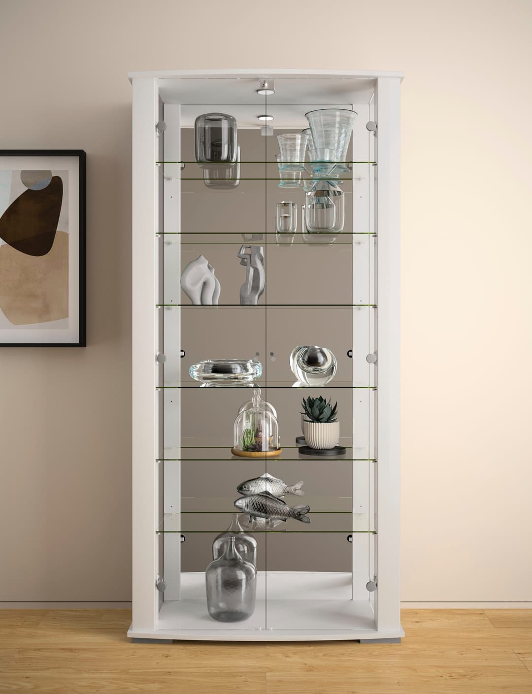 fif möbel Vitrine STELLA | Weiß