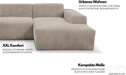 WERK2 Ecksofa Zeus-L | Beige