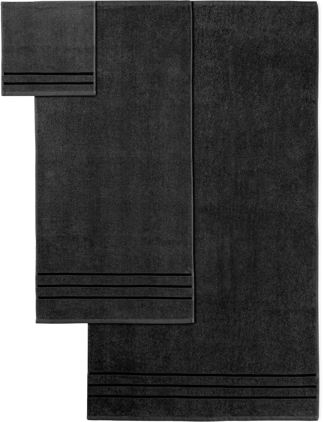 Bruno Banani Clement Handtuch Set | Schwarz