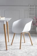 SalesFever Schalenstuhl Lund | Weiß