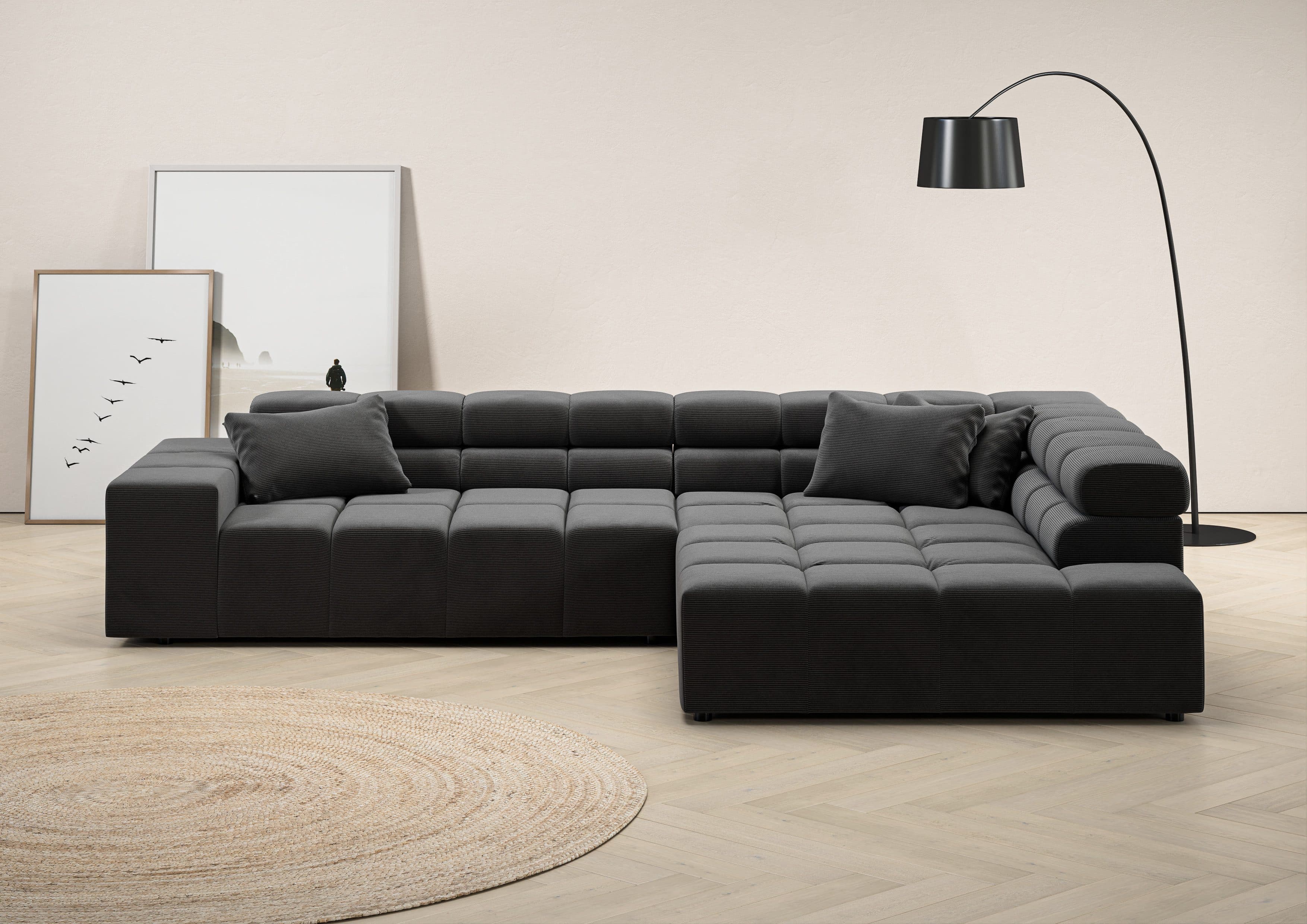 Home affaire Ecksofa Ancona | Schwarz
