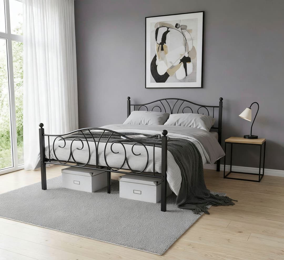 OTTO home Metallbett LUND | Schwarz