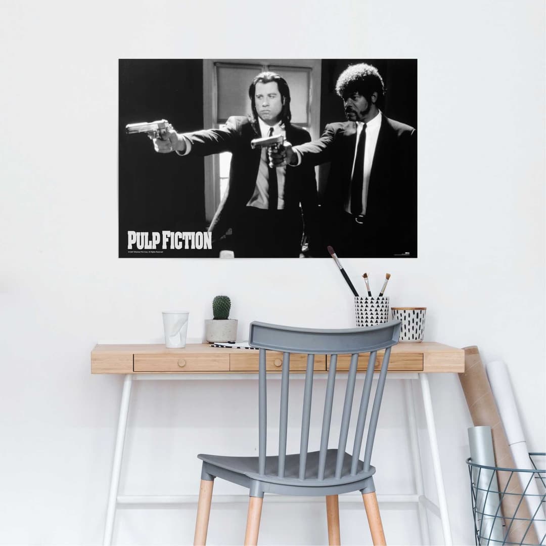 Reinders! Poster Pulp Fiction Schwarz/weiss | Schwarz
