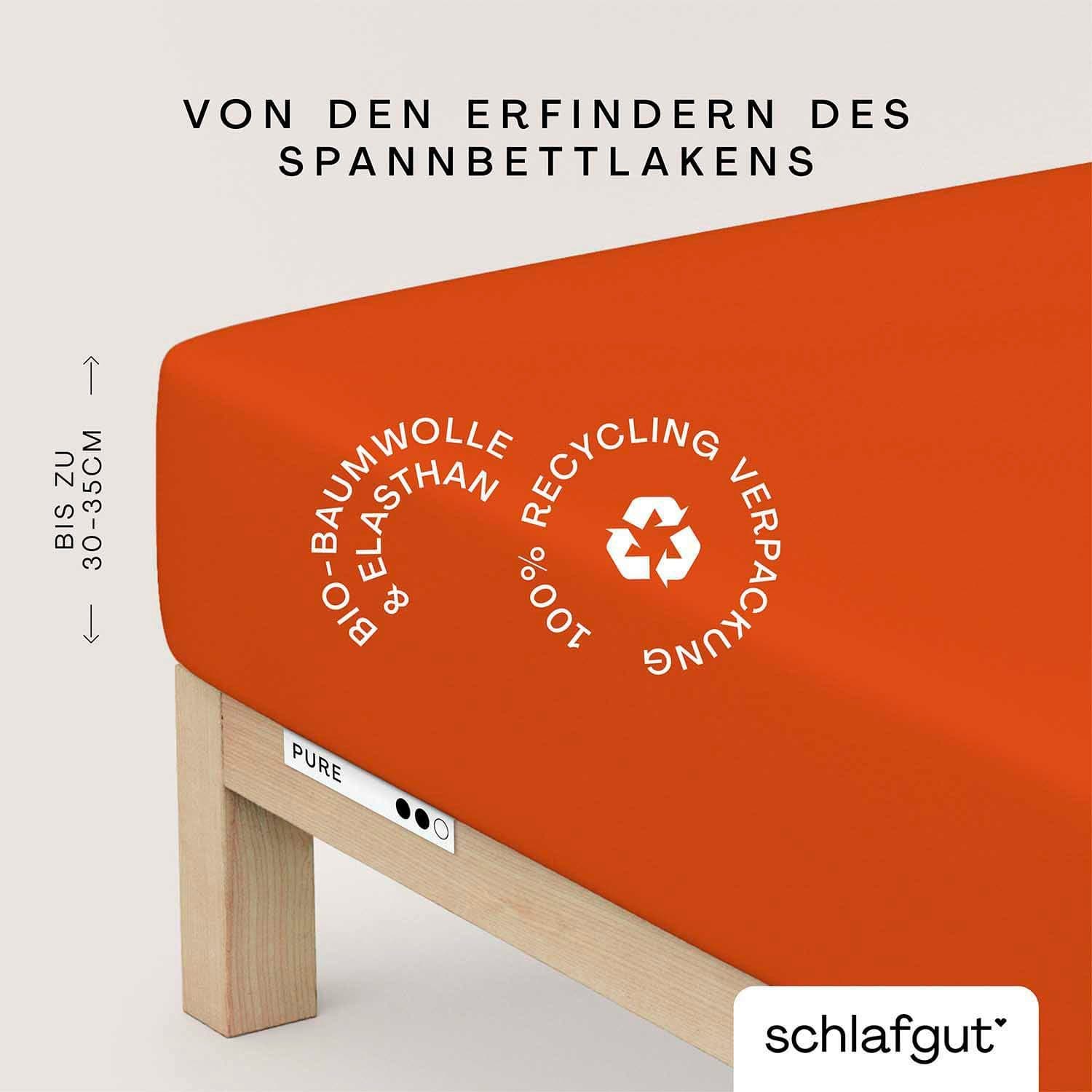 Schlafgut Spannbettlaken PURE | Rot