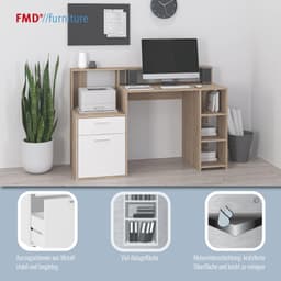 FMD Regal-Schreibtisch Bolton | Mehrfarbig