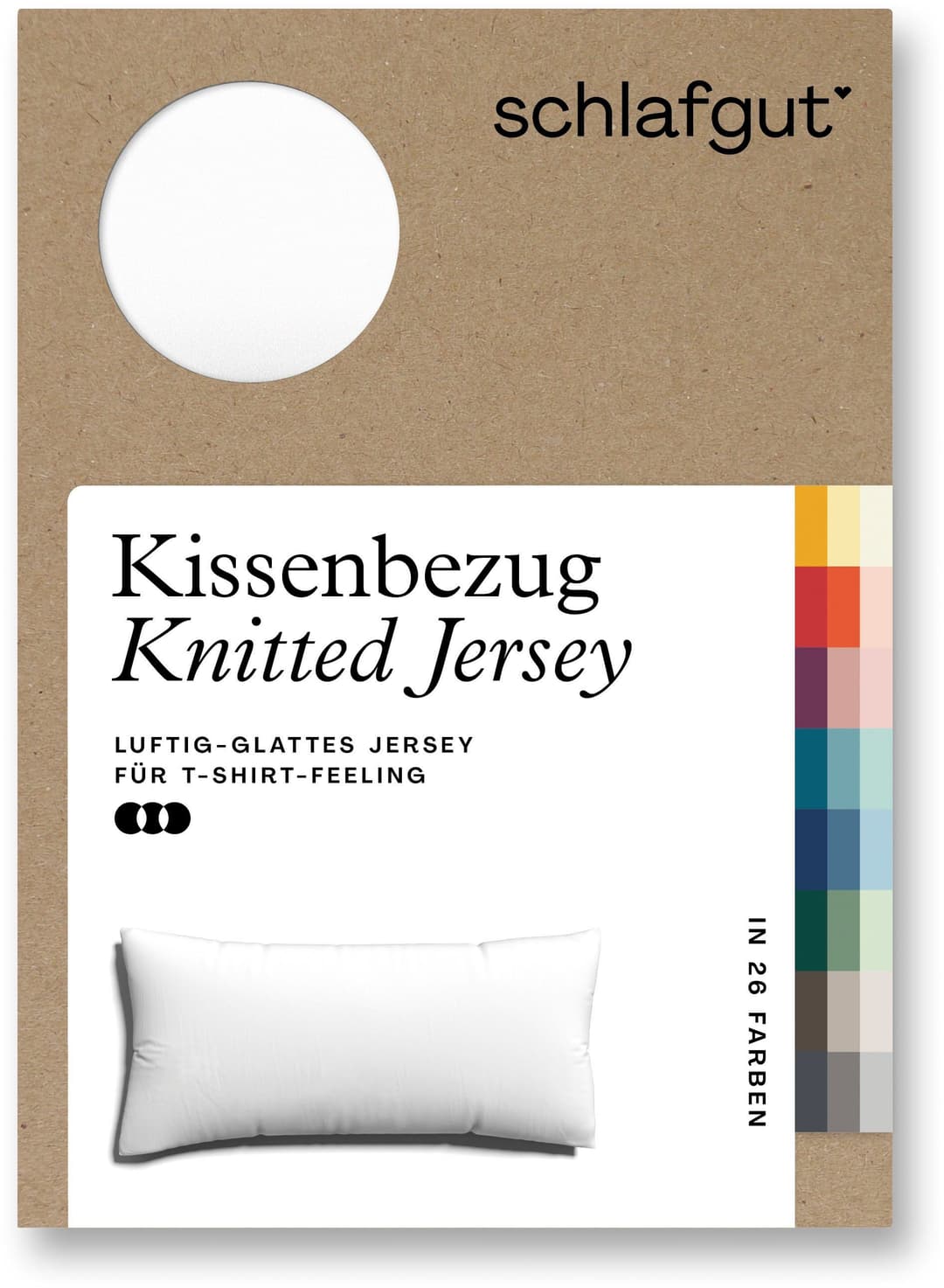 Schlafgut Kissenbezug Knitted Jersey | Weiß