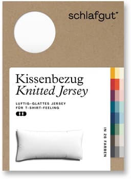 Schlafgut Kissenbezug Knitted Jersey | Weiß