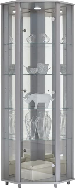fif möbel Eckvitrine TRIO | Grau