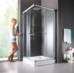 welltime Eckdusche Trento | Silber