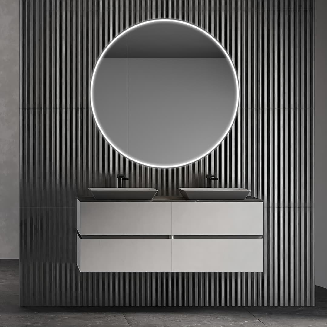 Talos Badezimmerspiegelschrank Talos Black Nova | Schwarz