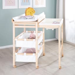 roba® Baby Pool Bade- und Wickelregal | Holztöne