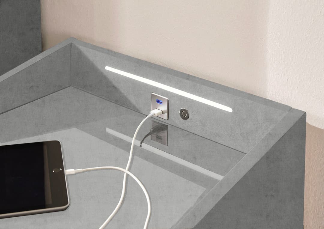 ED EXCITING DESIGN Nachtkonsole Moon | Grau