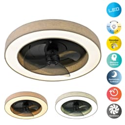 OTTO home LED Deckenleuchte Deckenventilator Vittor | Beige