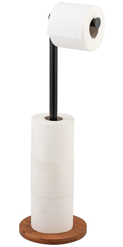 WENKO Toilettenpapierhalter 2-in-1 Serro | Braun