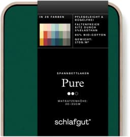 Schlafgut Spannbettlaken PURE | Grün