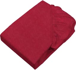 SETEX Bettlaken Feinbiber Melange Spannbetttuch | Rot