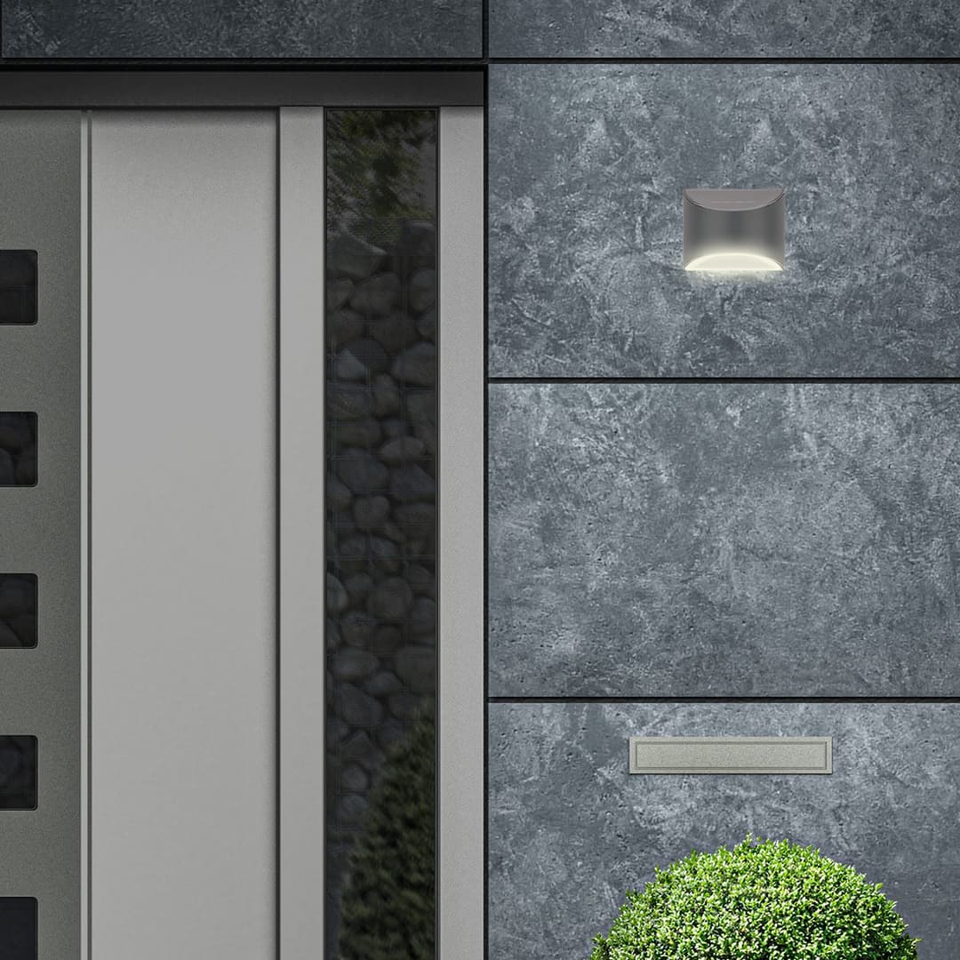 Briloner Leuchten LED Wand-Solarleuchte | Schwarz