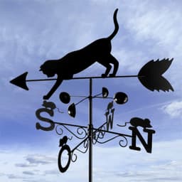 WENKO Wetterfahne Katze | Schwarz