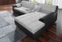 DOMO collection Ecksofa Treviso | Schwarz