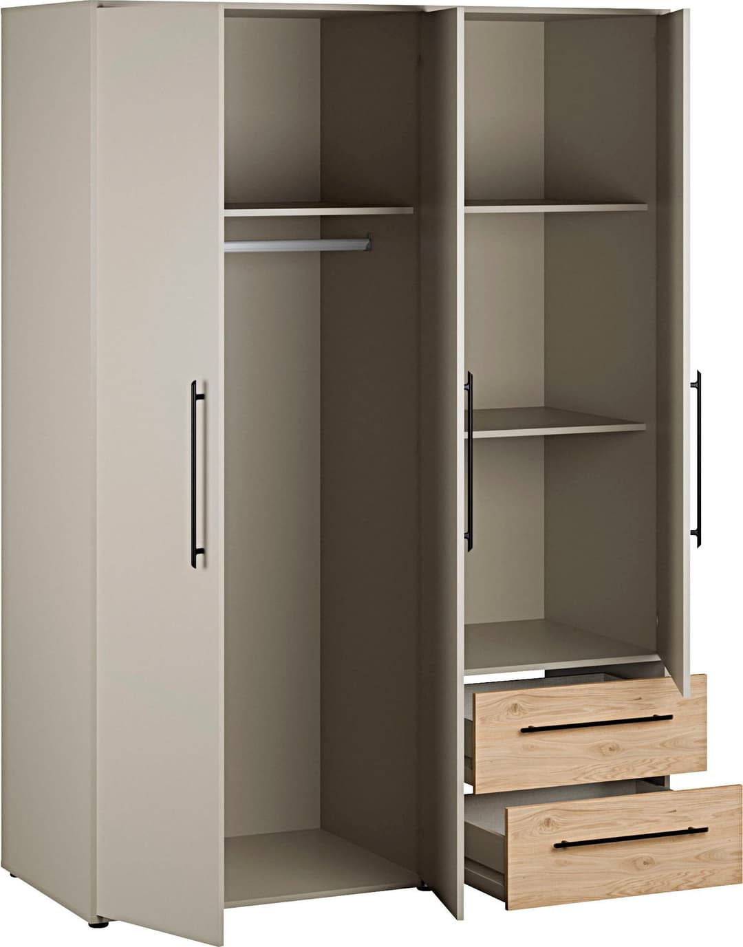 FORTE Kleiderschrank Mokkaris | Holztöne