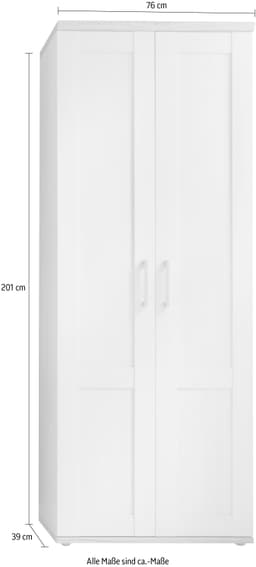 HBZ Garderobenschrank Romance | Holztöne