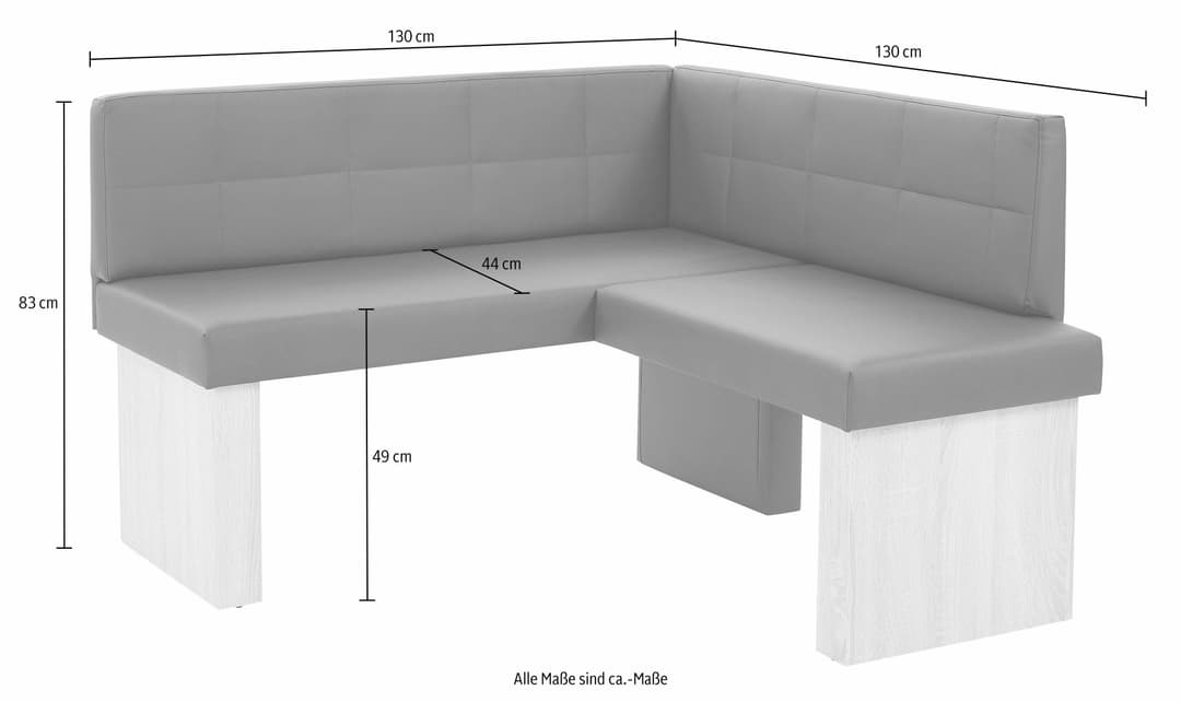 massivline&more Eckbank Anna 2 | Grau