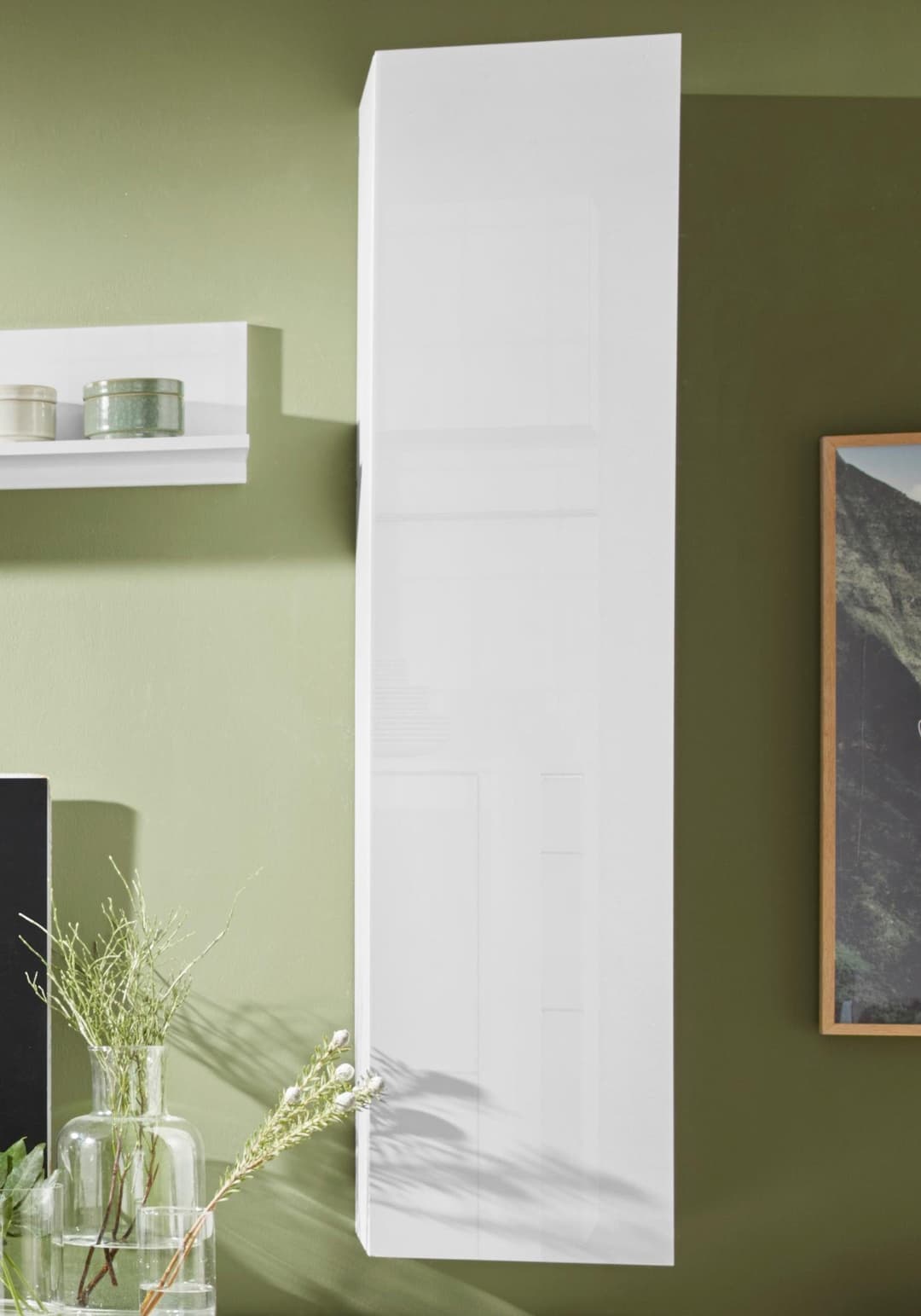 borchardt Möbel Hängevitrine TOLEDO Höhe 140 cm | Weiß
