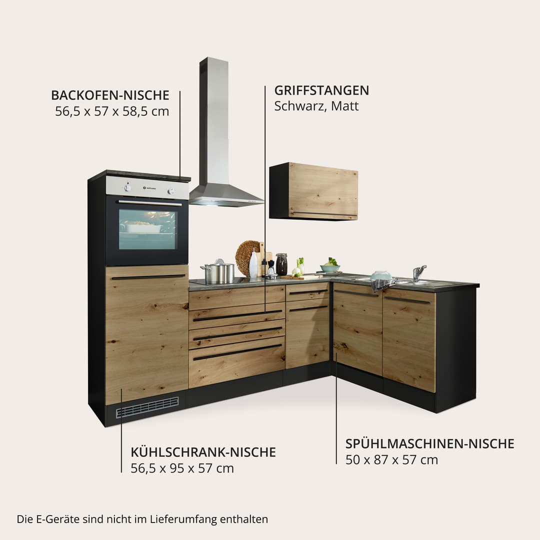 BASIC by Balculina Winkelküche Jazz | Holztöne