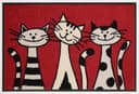 wash+dry by Kleen-Tex Fußmatte Three Cats | Mehrfarbig