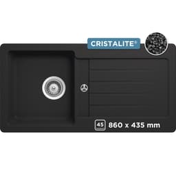 Schock Granitspüle Typos D-100 S | Schwarz