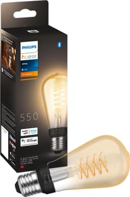 Philips Hue LED-Filament White Edison ST64 | Holztöne