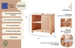 welltime Waschbeckenunterschrank Venezia | Holztöne