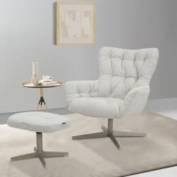 Home affaire VERGAS Ohrensessel mit Hocker | Beige