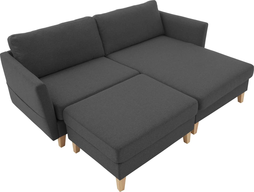 ATLANTIC home collection Ecksofa Mailo L-Form | Grau