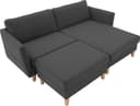 ATLANTIC home collection Ecksofa Mailo L-Form | Grau 5
