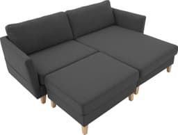 ATLANTIC home collection Ecksofa Mailo L-Form | Grau