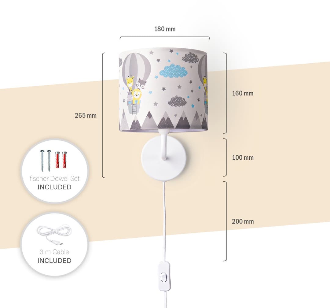 Paco Home Wandleuchte Cosmo 343 | Mehrfarbig