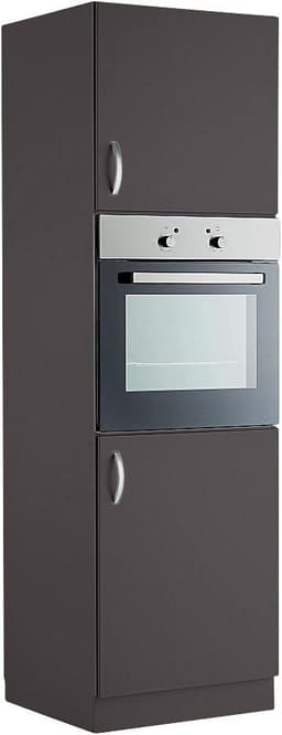 wiho Küchen Backofenumbauschrank Flexi | Schwarz