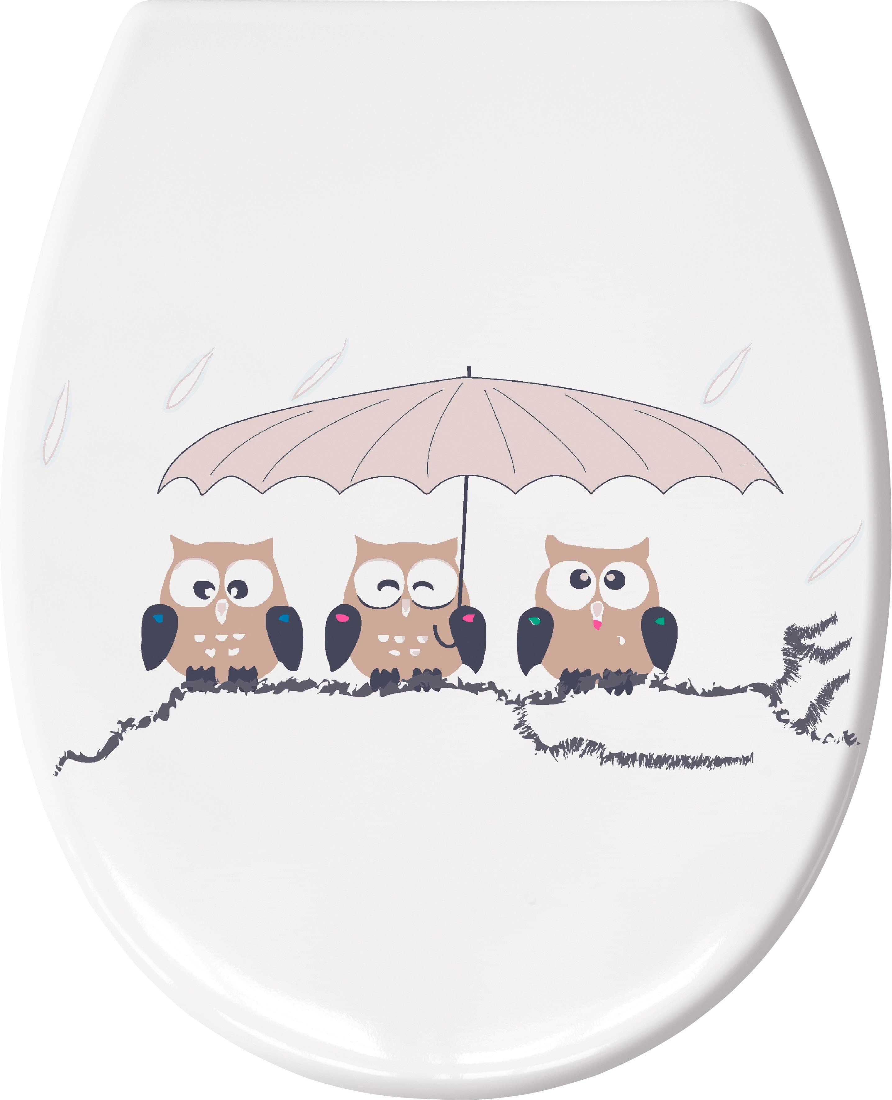Kleine Wolke WC-Sitz Eulen | Braun