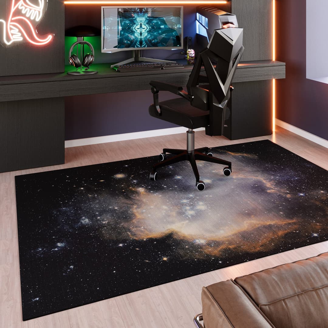 Wecon home Teppich Galactic Glow | Schwarz
