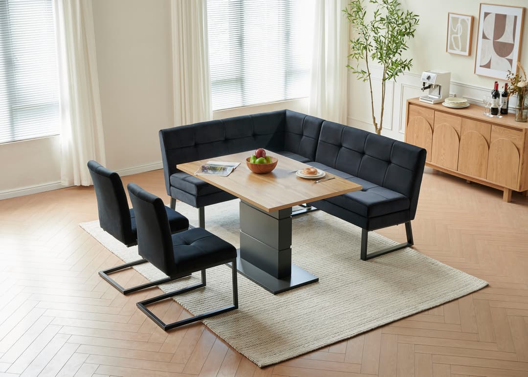 OTTO home Eckbank Geranie | Schwarz