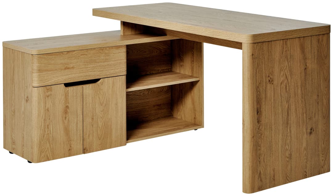 Jahnke Eckschreibtisch CU-LIBRE 150 E | Holztöne