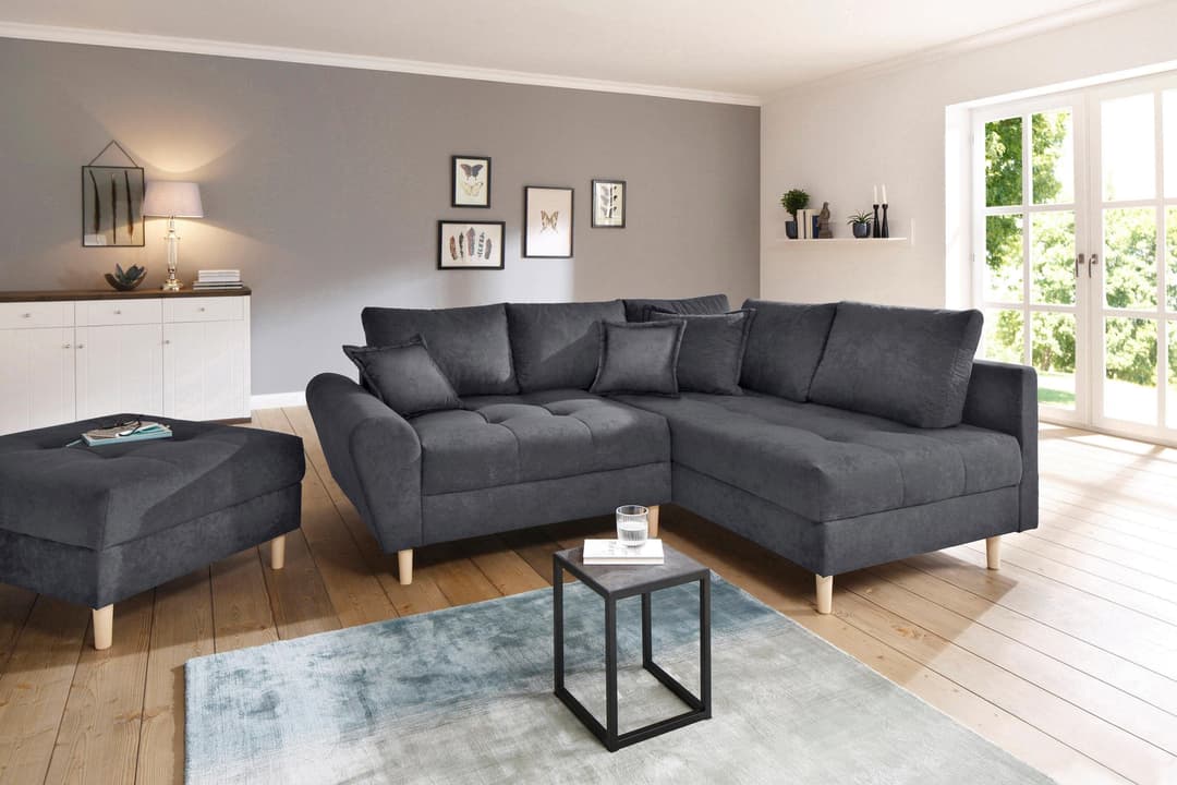 Home affaire Ecksofa Rice L-Form | Grau