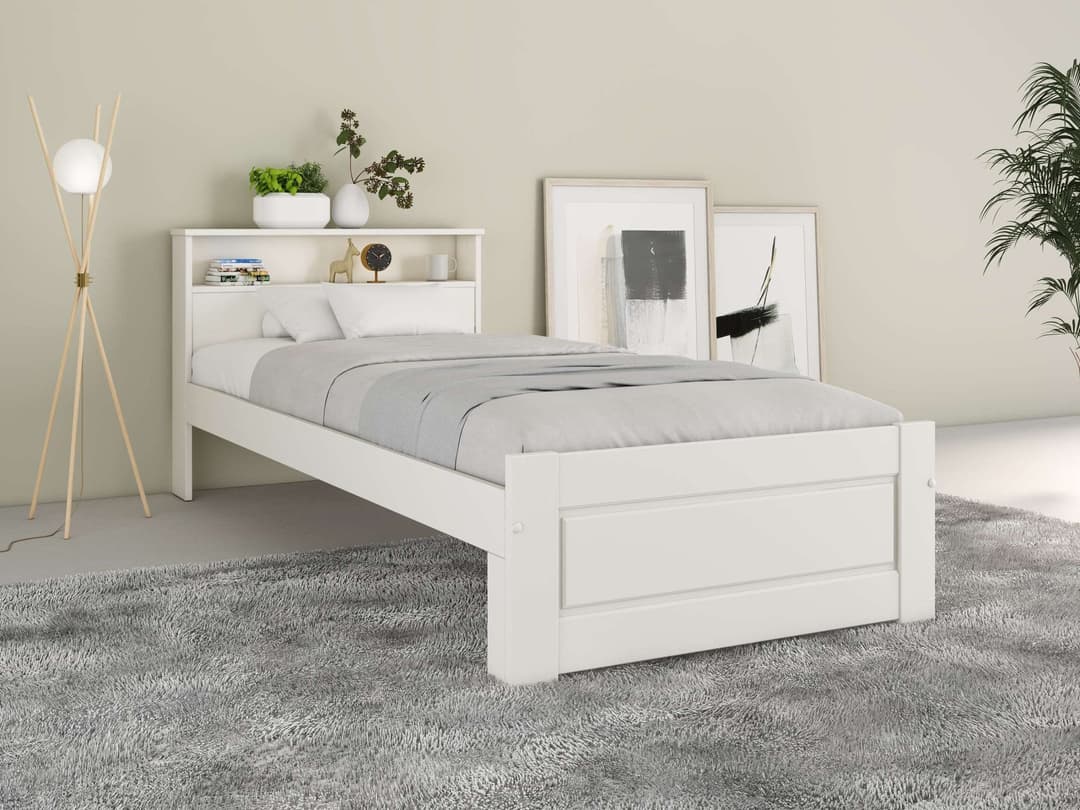 OTTO home FLAVION Massivholzbett | Weiß