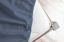 good morning Spannbettlaken Flanell | Blau
