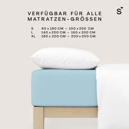Schlafgut Basic Cotton Spannbettlaken | Blau