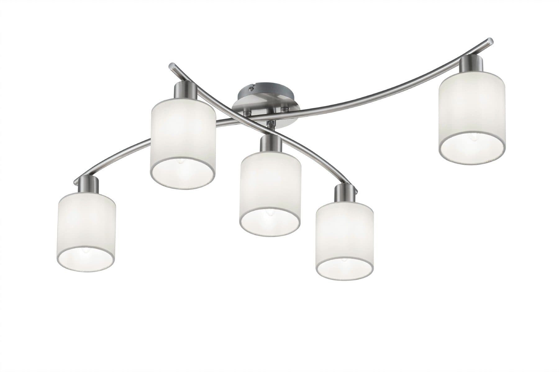 TRIO Leuchten Deckenleuchte Garda | Silber