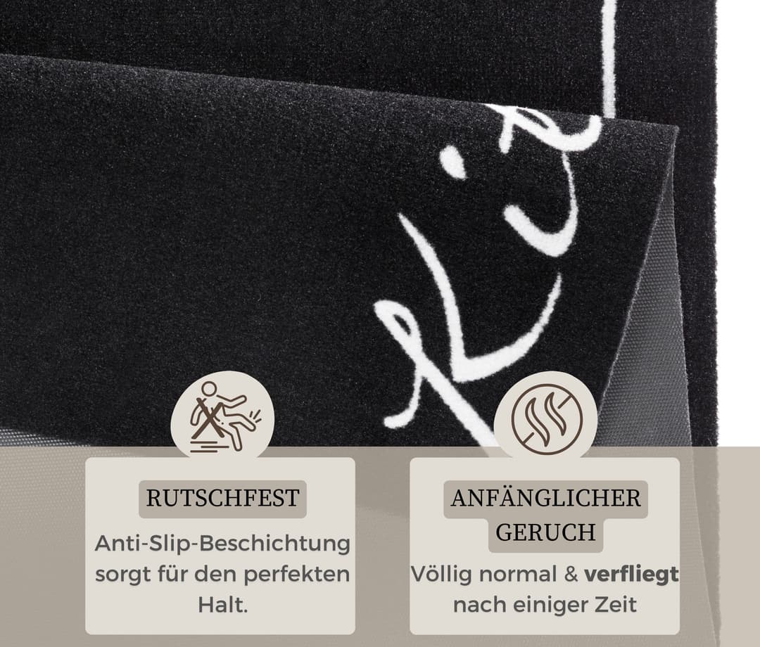 HANSE Home Küchenläufer Kitchen Herz | Schwarz